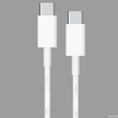 RoarX Type C 6 A 1 m TPE for c type cable fast charging(Compatible with Samsung Galaxy A34 A54 A23 S23 F34 S22 F54 A14 F14 F23 samsung type c, White, One Cable)