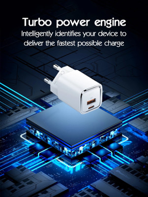 istylei Type C 1 m Fast Wall Charger With USB Type C Ports 30W with EU 4.8 plug White(Compatible with All Phones, White, One Cable)