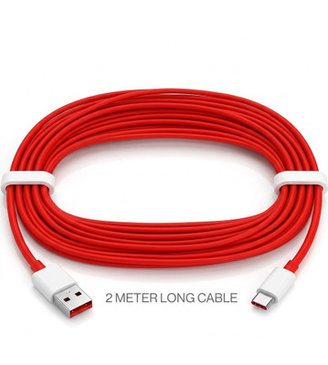MJE Type C 6 A 2 m NYLON 1(Compatible with LONG CABLE USE, Red, One Cable, USB Type C To USB Type C, 100 W)