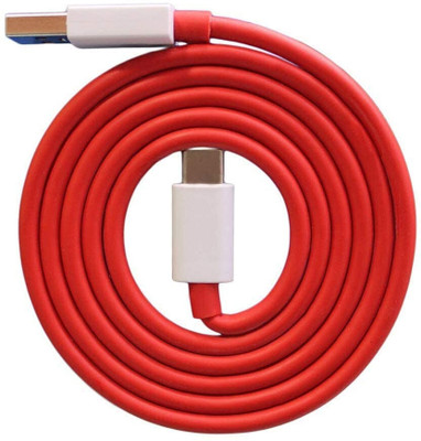 BASS BLING Type C 40 A 1.5 m copper New USB Type C Cable 2 A 1 m Charging Cable |Compatible With On.eP.l.us(Compatible with Mobile, Red, One Cable)