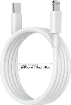 RoarX Type C 6 A 1 m TPE Lightning Cable 1 m Original quality PD Fast Charging USB C(Compatible with iPhone 11 iPhone 12 iPhone 13 iPhone 14 Pro Pro Max X XS X XS MAX,, White, One Cable)