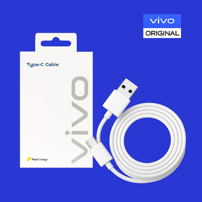 vivo Type C 4 A 1 m 4.1A USB Type C Charging Cable | 100 cm | Super Fast Data Transfer(Compatible with Mobile, White)