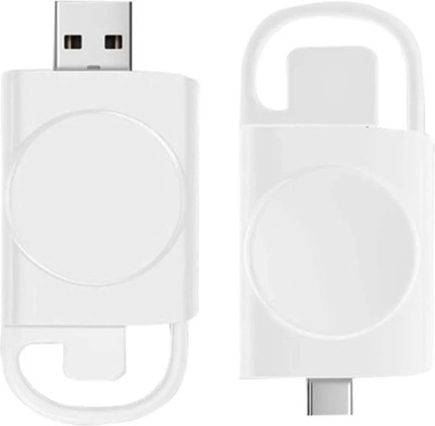 X88 Pro Type C 6 A 1 m 2-in-1 USB & Type-c iWatch Charger – Compatible with Series 1-9 & Ultra(Compatible with smartwatch, White, One Cable)