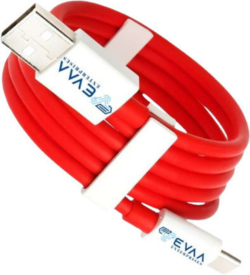 EVAAENTERPRISES Type C 6 A 1 m Nylon Braiding High Speed 480Mbps Data Cable(Compatible with All Type-C Devices, Red, One Cable)