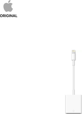 Apple Lightning Cable 2 A 0.1 m MJYT2ZM/A(Compatible with SD Card Camera Reader, White, One Cable)