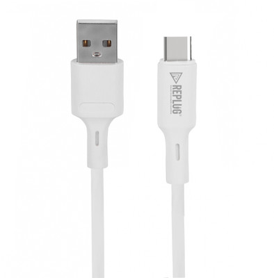 REPLUG USB Type C Cable 1 m USB TO Type C Fast Charging Data transfer, 3A Cable,6 Month Warranty(Compatible with All Smartphones, Android, White)