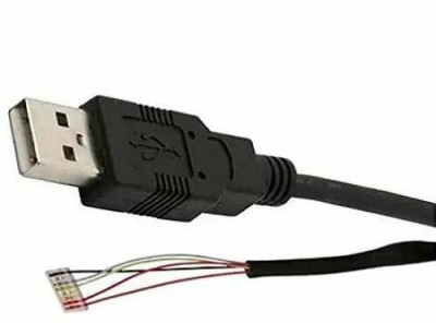 CHAMPION Micro USB Cable 1 m Champ502(Compatible with Morpho Safran Cable Fingerprint Scanner Biometric, Black, One Cable)