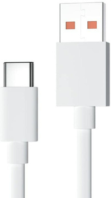 The Black Store USB Type C Cable 2 A 1 m Original 65W Flash Super VOOC USB to C Fast Charging Cable(Compatible with Oppo Reno 6 pro Oppo Reno 5 pro Oppo find x2 pro (Only Cable), White)