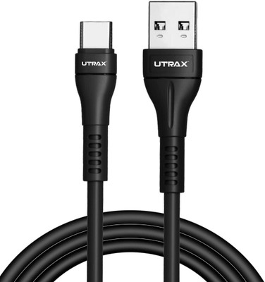 UTRAX USB Type C Cable 3 A 1 m UI-556 1B(Compatible with All Type C USB Supported Devices, Black, One Cable)