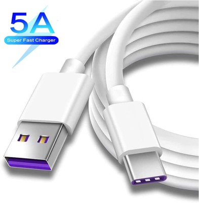 UniBoss USB Type C Cable 5 A 1 m Copper USB Type C Cable 5A Fast Charging Rapid Quick Dash Fast Charging Cable | Data Sync Cable(Compatible with All Smartphones, IPhones, Type C, Tablet, Charging Adapter, White, One Cable)