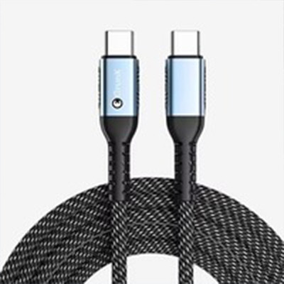 INBAE USB Type C Cable 1 m GrunX® Batman - 100W USB Type C to Type C Charging & Data Cable(Compatible with iPhones, Android & Laptops, Grey & Black, One Cable)