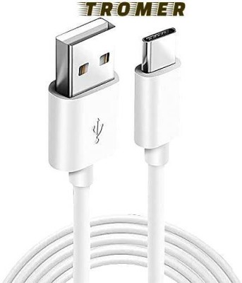 Tromer USB Type C Cable 1 m 2.4 Amp C-Type High Speed Micro USB Fast Charging and Data/Sync Cable for Power Bank Bluetooth Car Charger Mobile Tablet PC Laptop C-Type Cable for Xiaomi Redmi Note 8 (White)(Compatible with Smartphone/Tablet/Laptop, White, One Cable)