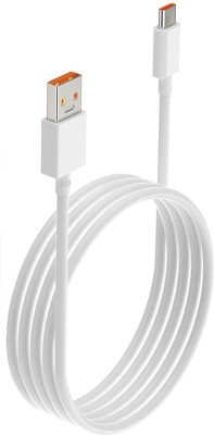 MIFKRT USB Type C Cable 2 A 1 m 33W TURBO SONIC FAST CHARGIN CABLE(Compatible with XT, XT30G, X2,C12, 6Pro,Narzo Q3, XIAOMI/REDMI/POCO, REDMI 10/10PRO/10PRO MAX/, White & Red, One Cable)