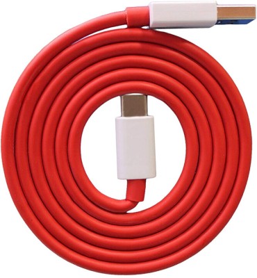 YCHROZE USB Type C Cable 1 m USB Type C Cable RED 6.5A 65W-10W/6.5A(Compatible with ALL ANDROID PHONES,SMART DEVICES,VOOC,DASH,WARP,DART CHARGING, Red, One Cable)