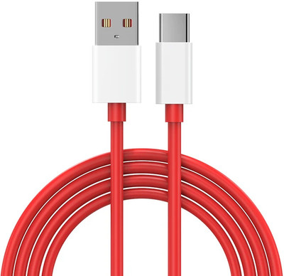 burj USB Type C Cable 1 m Fast Charging Data Cable Type-C (1 Mt)(Compatible with OnePlus 12/12R lite and all Type C (1 Mt), Red, One Cable)