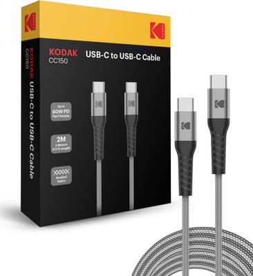 KODAK USB Type C Cable 2 m CC150 USB 2.0 Type C- C Cable 60W PD Fast Charging
