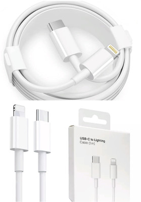 SANNO WORLD USB Type C Cable 1 m 20W / 25Watt Fast Charger USB Type C Adapter with Type C Lightening Cable(Compatible with mobile, White, One Cable)