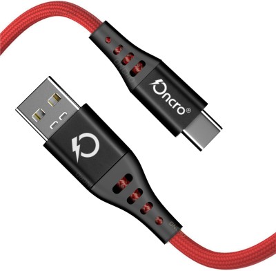 ONCRO USB Type C Cable 6.5 A 1 m USB oneplus warp charge type c cable dash oneplus data cable fast charging nord(Compatible with android, all type c devices, Red, One Cable)