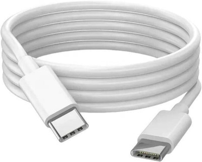 NEWSHAH USB Type C Cable 1 m 60 W Type-C to Type-C Data cable(Compatible with Mobiles, White)