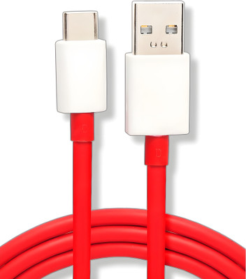 SANNO WORLD USB Type C Cable 6.5 A 1 m WARP CHARGING CABLE(Compatible with ONEPLUS DASH/WARP CHARGING, Red, One Cable)