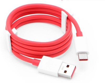 UBPro USB Type C Cable 6.5 A 1.01 m Original 100W/120W/ 65W/80W SUPERVOOC WARP SUPERDART VOOC DASH ULTRA PRO FAST CHARGER CABLE FOR Android Smartphone USB Mobile Cable(Compatible with Xiaomi,Samsung/Honor/LG/vivo/OPPO/oneplus/realme, Red, One Cable)
