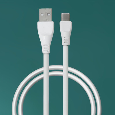 Larecastle USB Type C Cable 3.1 A 1 m 3.1 Amp Fast Charging Type C Data Cable Model Arna(Compatible with Mobile, Tablet, White, One Cable)