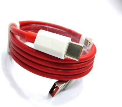 AYUVEDA USB Type C Cable 6.5 A 1.0003 m Copper Braiding 30W WARP Charging Cable for OnePlus 7, OnePlus 6T/ 6, OnePlus 3T/3(Compatible with 3.1 Amp Fast Charging Cable USB Type C Cable (Support Fast Charging & Data Sync), Red, One Cable)