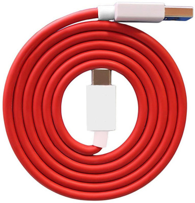 TechZen USB Type C Cable 4 A 1 m 35W/4A(Compatible with mobile, White, Red, One Cable)