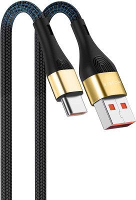 Bestor USB Type C Cable 2 A 1 m 5A Fast Charging, USB-A to USB-C Cable Nylon Braided Charger Cord(Compatible with MOBILE, LAPTOPS, TABLET, COMPUTER, Black)