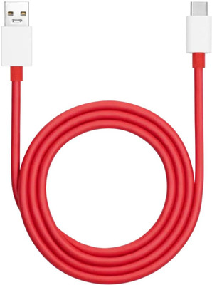 OnePlus USB Type C Cable 10 A 1 m This data cable supports 65W Max fast charging. DL129(Compatible with SUPERVOOC,VOOC & QC, Red, One Cable)