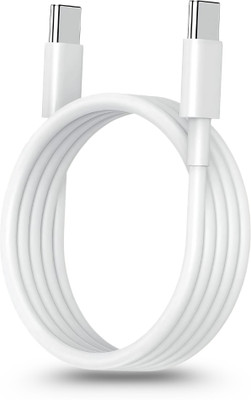 MAK USB Type C Cable 2 A 1 m 60 Fast Charging Type C to Type C(Compatible with iPhone 15 Series, Samsung Galaxy S21 Ultra, S20 & Other Devices, White, One Cable)