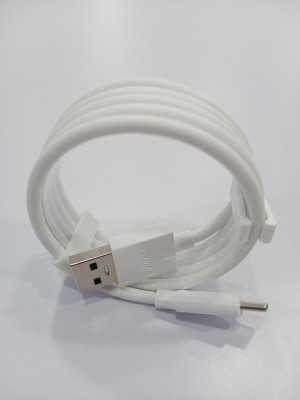NUKAICHAU USB Type C Cable 6.5 A 1.00483999999996 m Copper Braiding Opp Reno 6 type c cable for fast charge(Compatible with SUPER FAST Premium Quality Fast Charging Type-C Data Cable For Redmi, White, One Cable)