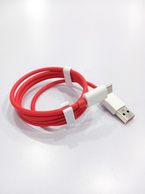 NUKAICHAU USB Type C Cable 6.5 A 1.00029 m Copper Braiding 30W WARP Charging Cable for OnePlus 8/8T, 7, 6T/ 6, OnePlus 5T/ 5, OnePlus 3T(Compatible with 25 wattt samsung mobile charger, Red, One Cable)