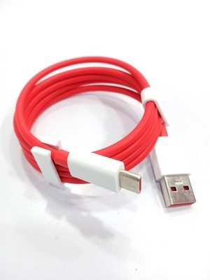 Gadget Zone USB Type C Cable 6.5 A 1 m Copper Braiding USB-A to USB-C Cable Compatible with Oneplus 7 | Oneplus 7T | Oneplus 7T Pro(Compatible with 18 watt type c charger mi, Red, One Cable)