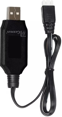 R3 GERMAN USB Type C Cable 0.63 m 3.7V Battery USB Charger Cable XH2.54(Compatible with Electrical Toys & Tools, Black, One Cable)