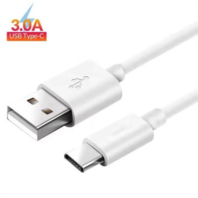 ULTRARAPID USB Type C Cable 3 A 1 m USB Type C Mobile charger cable for 18W Power adaptor (3.1 Amp, 1 Meter/3.2Ft,)(Compatible with oppo,realme,narzo,oneplus,vivo,iqoo,samsung,motorola,mi,redmi,poco, White, One Cable)
