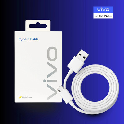 vivo USB Type C Cable 4.2 A 1 m High-Speed 4.1A Type C Data Cable 100 cm | Model 3524 | Fast Charging(Compatible with Mobile, White, One Cable)
