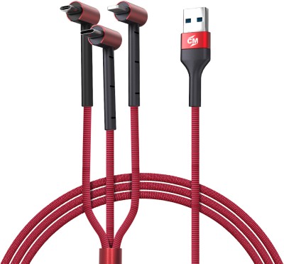 Callmate USB Type C Cable 2 A 1 m 15W-3IN1-Red(Compatible with mobile, Red, One Cable)