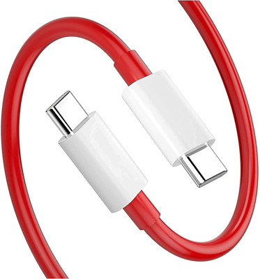 SANNO WORLD USB Type C Cable 1.01 m 65W Type-C to Type-C Cable new version(Compatible with Oneplus Warp Charge, Red, One Cable)