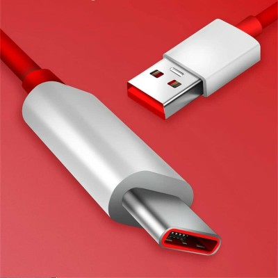 tejash USB Type C Cable 6.5 A 1.00421 m Copper Braiding mi type c cable(Compatible with FOR ONEPLUS 9R / NORD / NORD 2 / NORD CE/3/3T/5/5T/6/6T/7/7 PRO/7T/7T PRO, Red, One Cable)