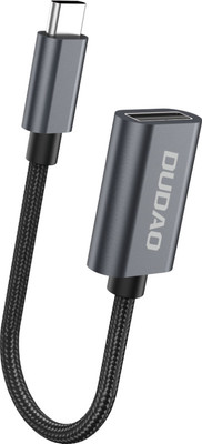 DUDAO USB Type C Cable 5 A 0.17 m L15T-CON-TYPE C TO USB(Compatible with USB-C To USB A OTG Cable, Can connect Mouse keyboard, to any Type-C Device, Gold, One Cable)