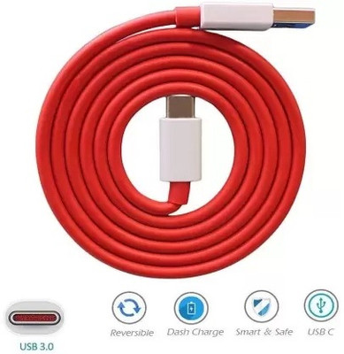 85W type c data cable Super Fast Charging Type C Data Cable USB Cable 1.01 m USB Type C Cable(Compatible with ONE PLUS, SAMSUNG, OPPO, VIVO, REDMI, POCO, REALME, Red)