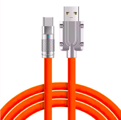 THE MOBILE POINT USB Type C Cable 6.5 A 1 m coper 150W Super Charging Cable(Compatible with All Type C Device ( Android And iOs), Red, One Cable)