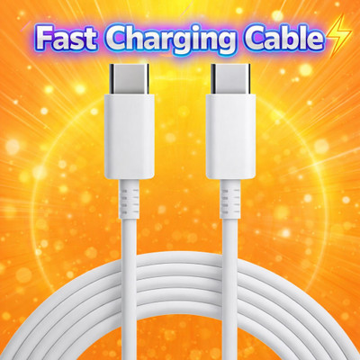 Tart USB Type C Cable 3 A 1 m Original Type C To C 3.3 FT Fast Charging USB C Cable High-Speed Data Transfer & Power Delivery For Galaxy A16/A15/A14/A25/A35/M14/M34/F34/S23(Compatible with All Samsung Galaxy Type-C Models, White, One Cable, USB Type C To USB Type C)