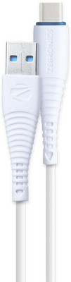 ZEBRONICS USB Type C Cable 2 A 1 m ZEB-UCC101(Compatible with Computer, Mobile, White, One Cable)