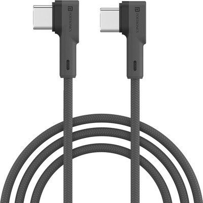 Portronics USB Type C Cable 3 A 1.2 m Konnect L 60W PD Fast Charging(Compatible with All Smartphone, Grey, One Cable)
