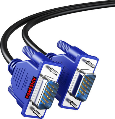 meshiv mantra VGA Cable 1.5 m 15 Pin VGA Male-Male Cable for LCD LED TFT Moniter(Compatible with Monitor, Blue, One Cable)