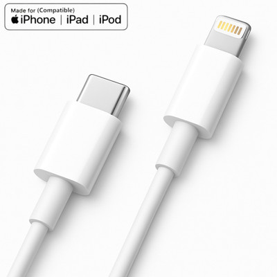RoarX Lightning Cable 6 A 1 m 1 Original 20w PD iphone charger cable wire for iPhone 11 12 13 14 Pro Pro Max 15 SE SE2 Fast Charging cable(Compatible with Apple iPhone 11 iPhone 12 iPhone 13 iPhone 14 iPhone pro iPhone X iPhone XR, White, One Cable)