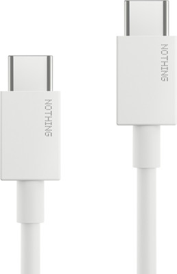 Nothing USB Type C Cable 60 W 1 m TPE Jacket C270(Compatible with Camera,Computer,Gaming,Consol,Mobile,TV,Tablet, White, One Cable, USB Type C To USB Type C)