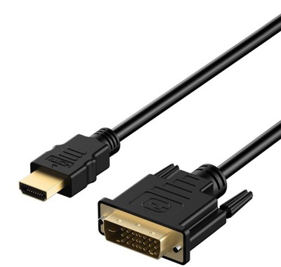 ZEBRONICS DVI Cable 1 m ZEB-HAD10(Compatible with TV, Displays, AV receivers, Blue-ray players, Computer, Playstations, Black, One Cable)